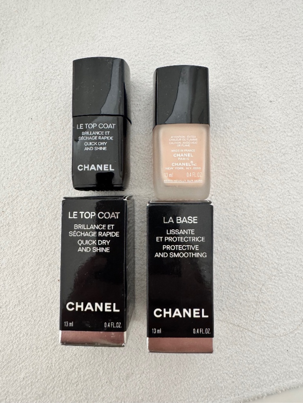 Chanel base and Top coat treatment